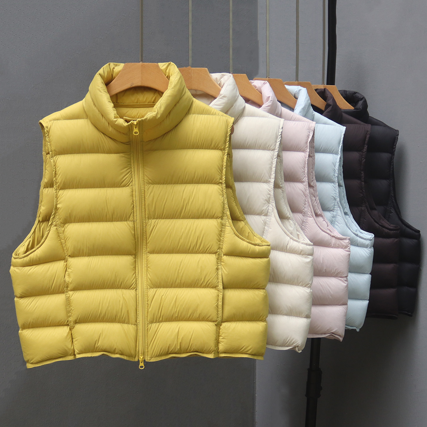 韩版立领羽绒服马甲女短款马夹女