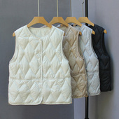 轻薄羽绒马甲女款 春秋 羽绒背心女坎肩短款 小个子羽绒马夹女式 新款