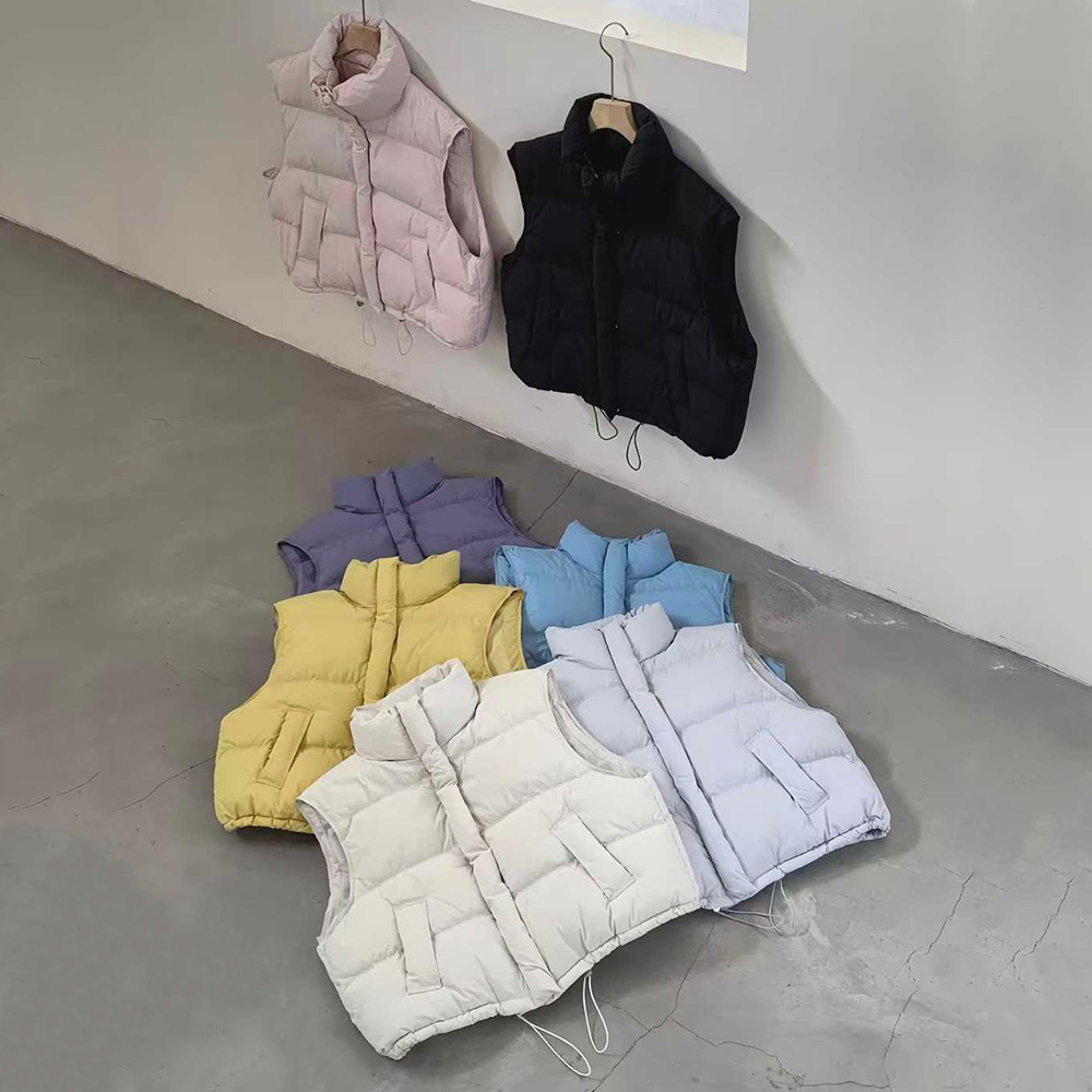 韩版糖果羽绒马甲女宽松立领外穿