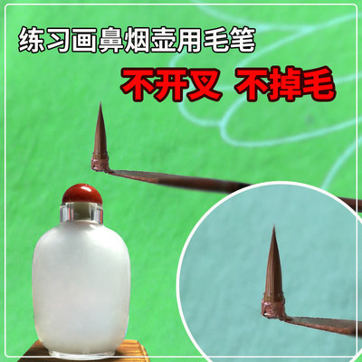 内画鼻烟壶毛笔白笔画勾初学练习