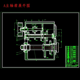 6级分级变速主传动系统设计含4张CAD图N=71-710r-min；公比1.58