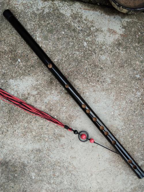 乐器周边陈情笛黑色古风苦竹笛子夷陵老祖羨鬼笛两头黑骨初学横笛