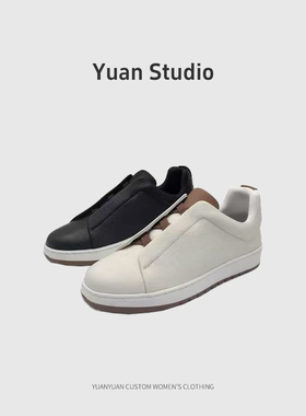 【YUAN】摔纹牛皮休闲女鞋25544