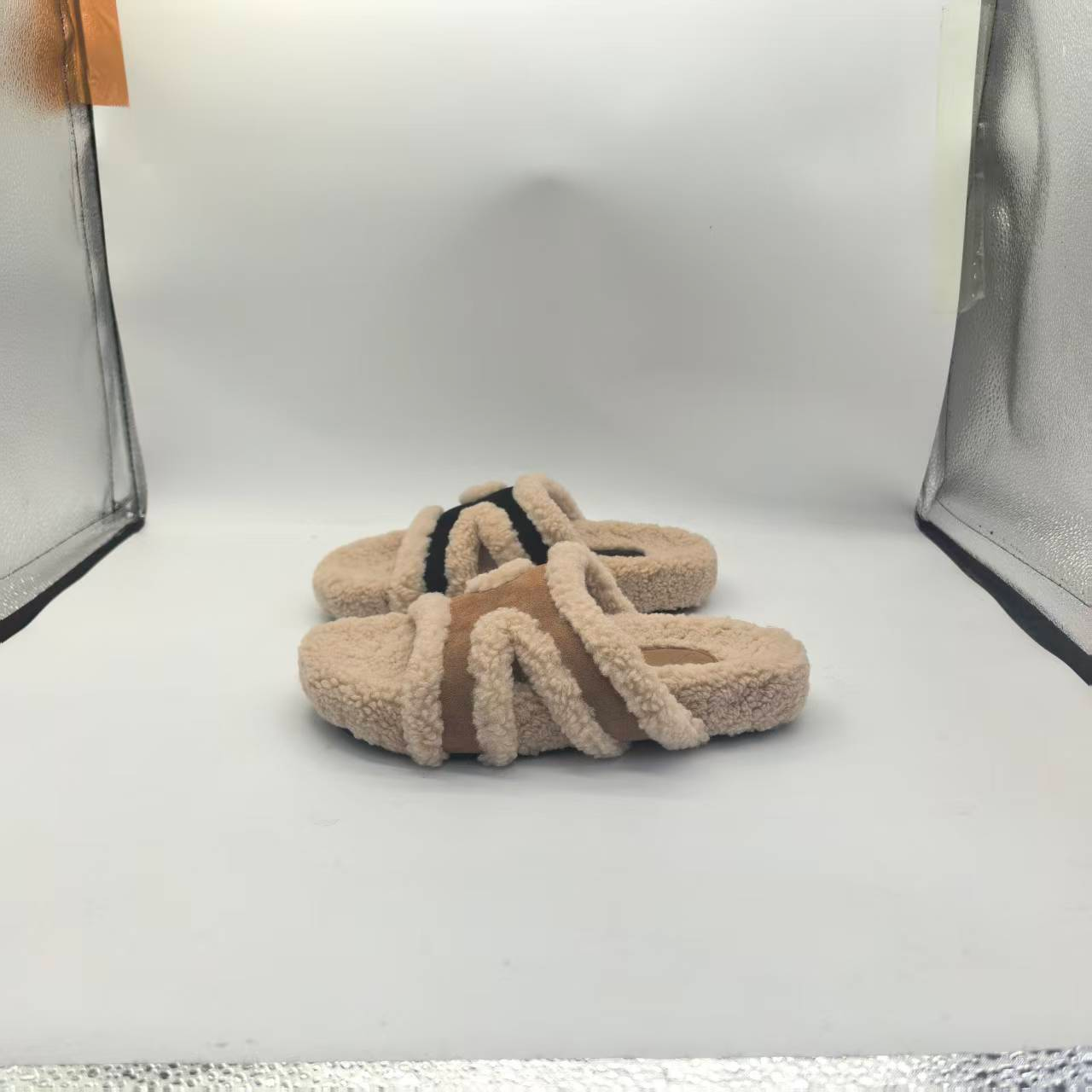 BRAID｜牛反绒+羊羔毛拖鞋25547