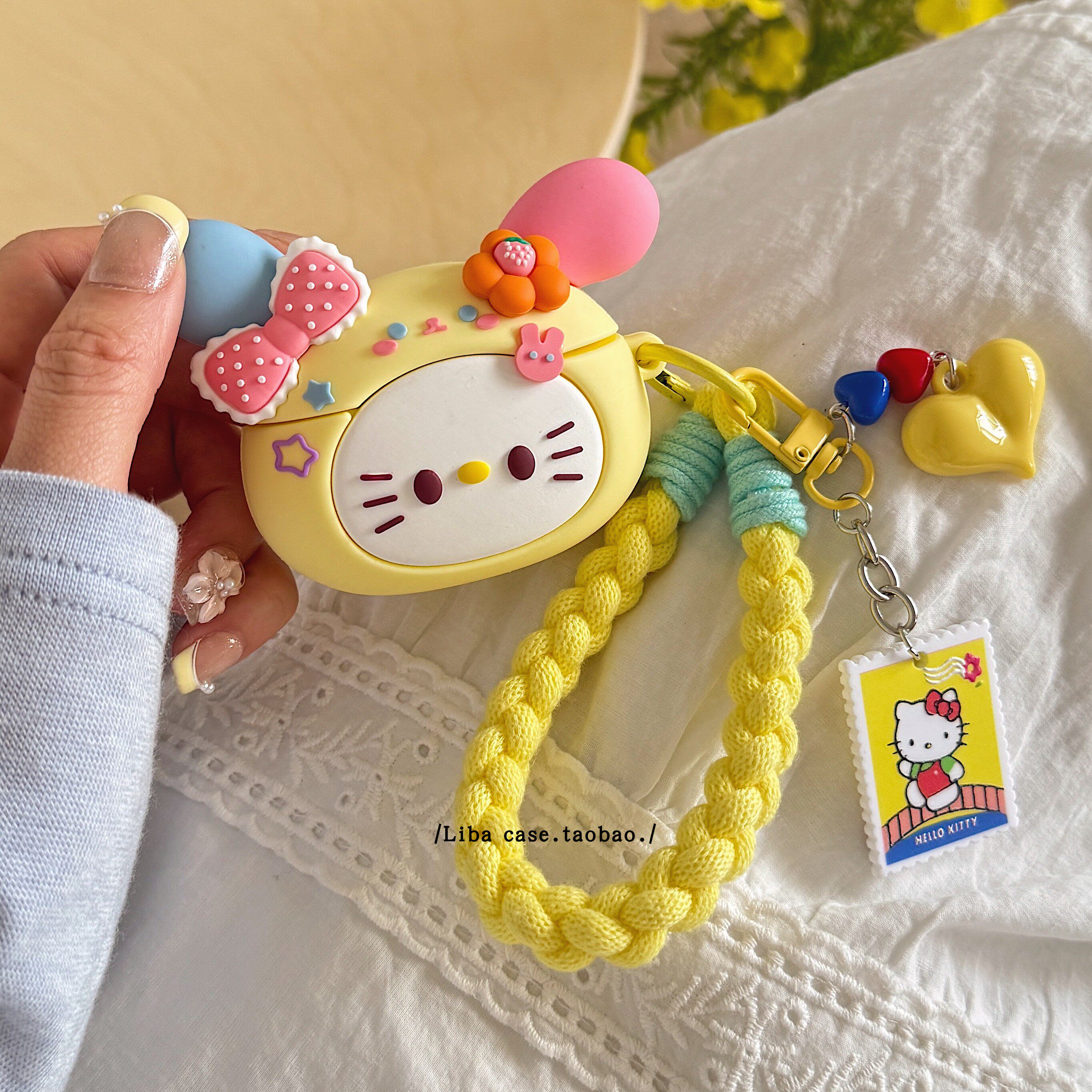 卡通花小兔猫咪适用苹果耳机保护套airpods4无线蓝牙耳机壳四