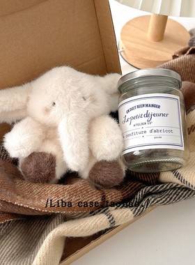 毛绒可爱粉色大象适用AirPods4保护套新款iPod苹果耳机套ipods2代无线蓝牙盒3代airpodspro2小众防摔硅胶软壳