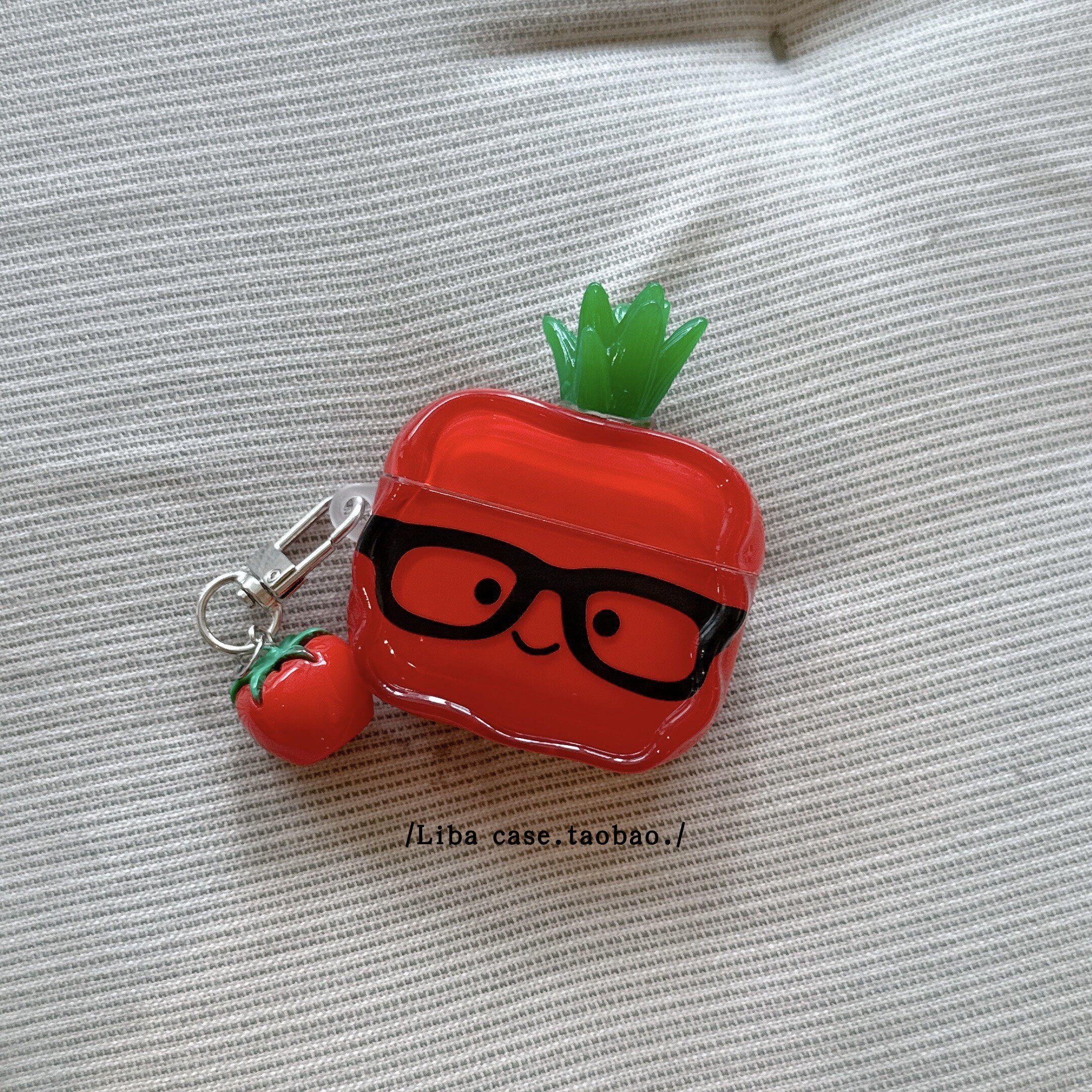 立体卡通眼镜番茄适用苹果耳机保护套airpods4无线蓝牙耳机壳
