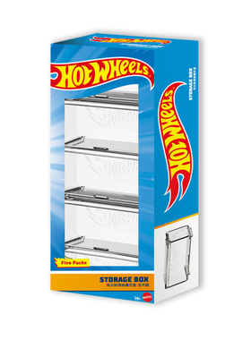 风火轮小车汽车模型小跑车收纳盒展示盒透明收纳盒PC塑脂高清组合