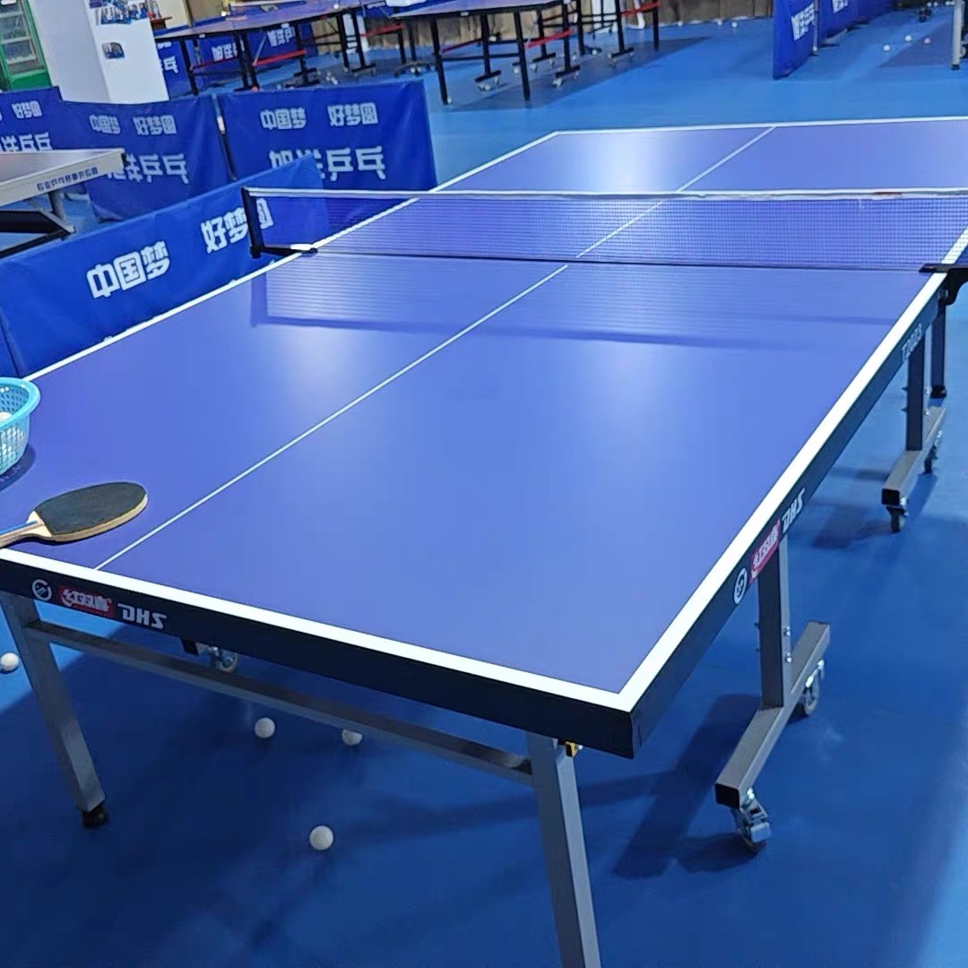 国际品牌带轮可移动T2023家用折叠乒乓球台加厚乒乓球桌包邮