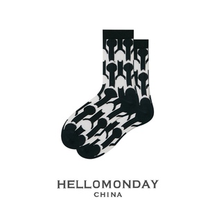 84094HELLO MONDAY袜子少女潮网红款玻璃丝少女超薄透气中筒袜子