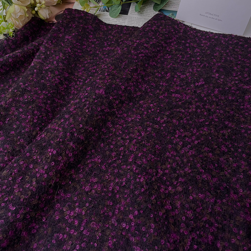 布艺岛羊毛圈圈面料布料欧美大衣