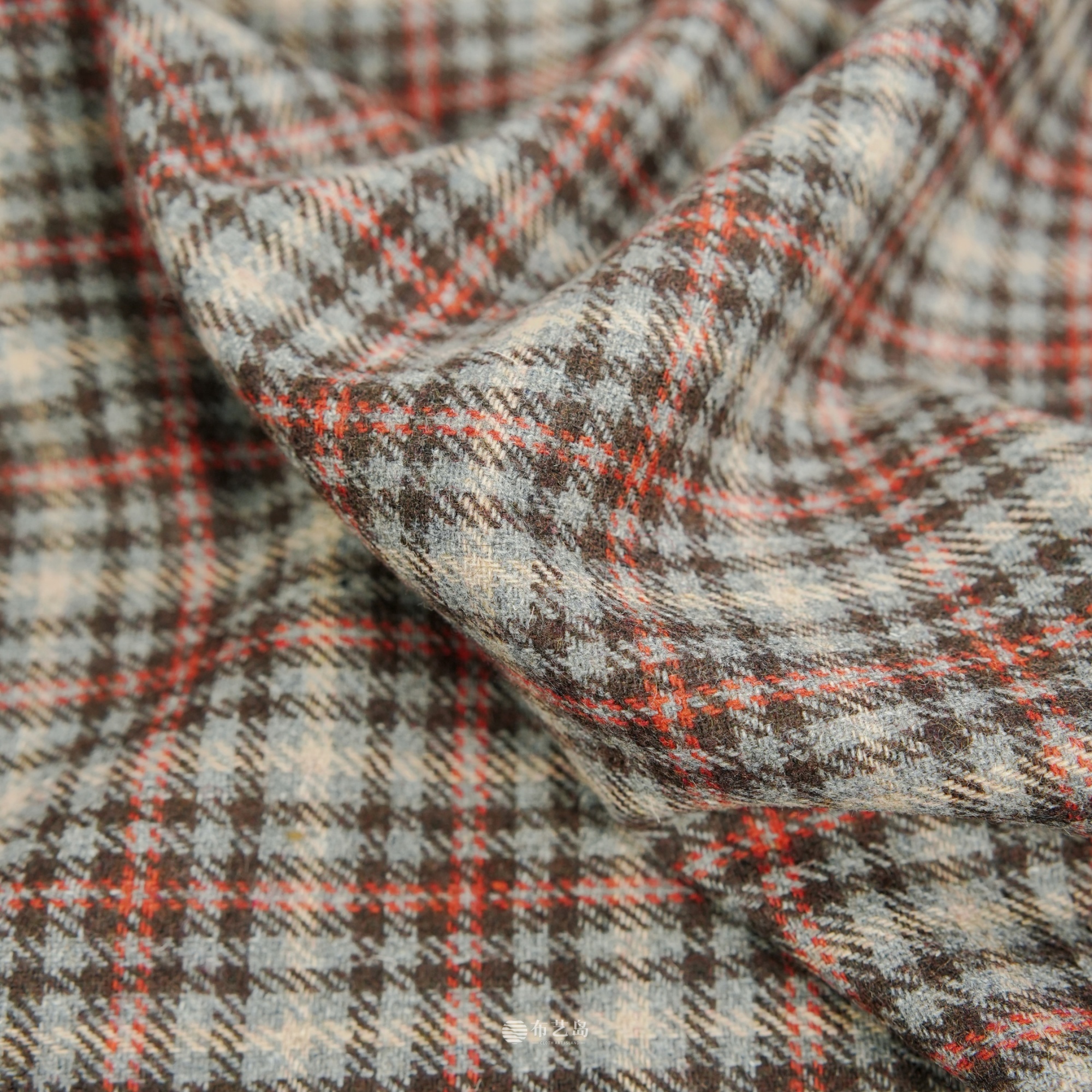 布艺岛英伦风羊毛呢连衣裙布料