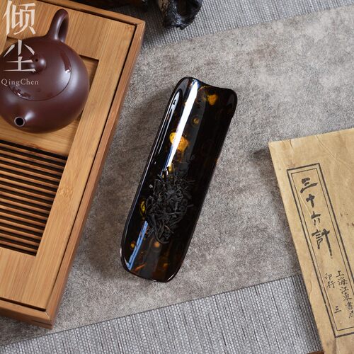 漆器茶则 滴金工艺大漆茶荷 高端定制款 纯手工一两个月完成 茶礼