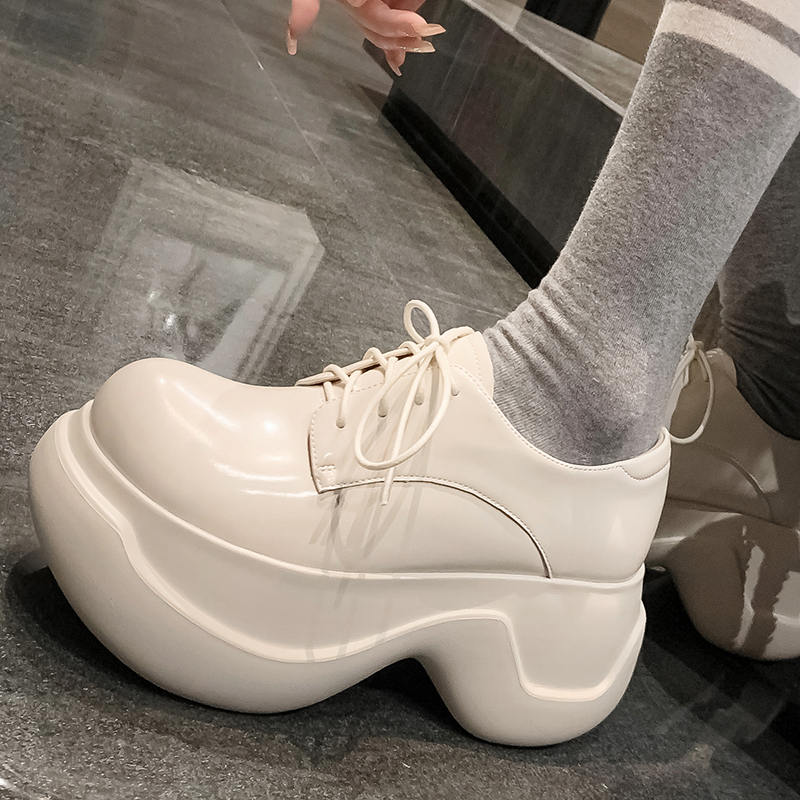 古菲斯奇女鞋松糕跟休闲单鞋厚底