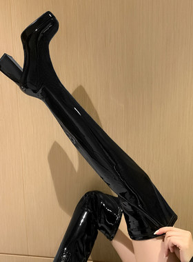 古菲斯奇女鞋粗高跟靴子过膝长靴