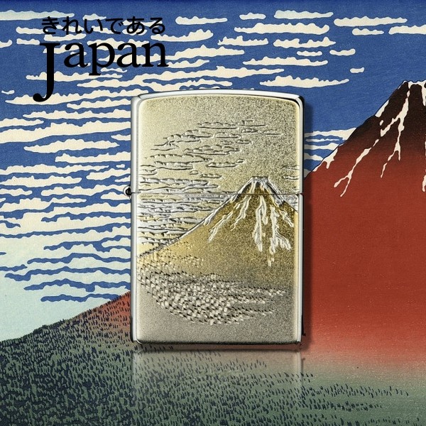 包邮原装进口美国zippo煤油打火机日版 日本风富士山电铸板限量版