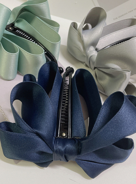 韩国发饰时尚缎带蝴蝶结香蕉夹