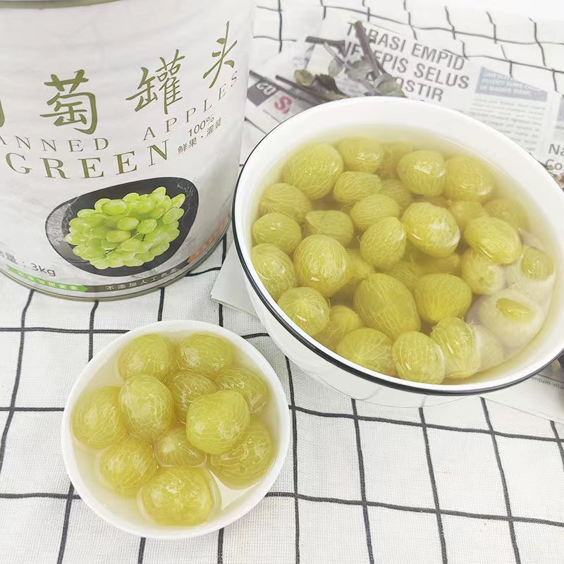 珍倍佳糖水葡萄罐头无皮有籽3公斤3KG 冷饮店自助餐江浙沪4罐包邮