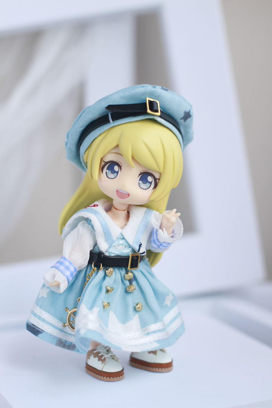 ob11娃衣海军风连衣裙仙女裙套装12分娃娃衣服