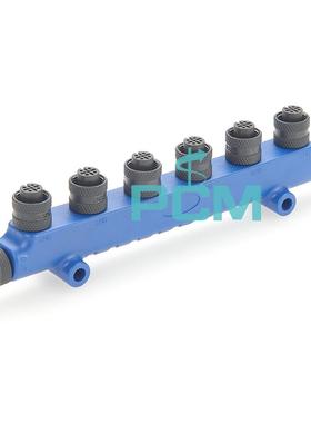 NMEA2000T型8通连接器海上游艇用一公六母M12-5芯8芯航空防水插头