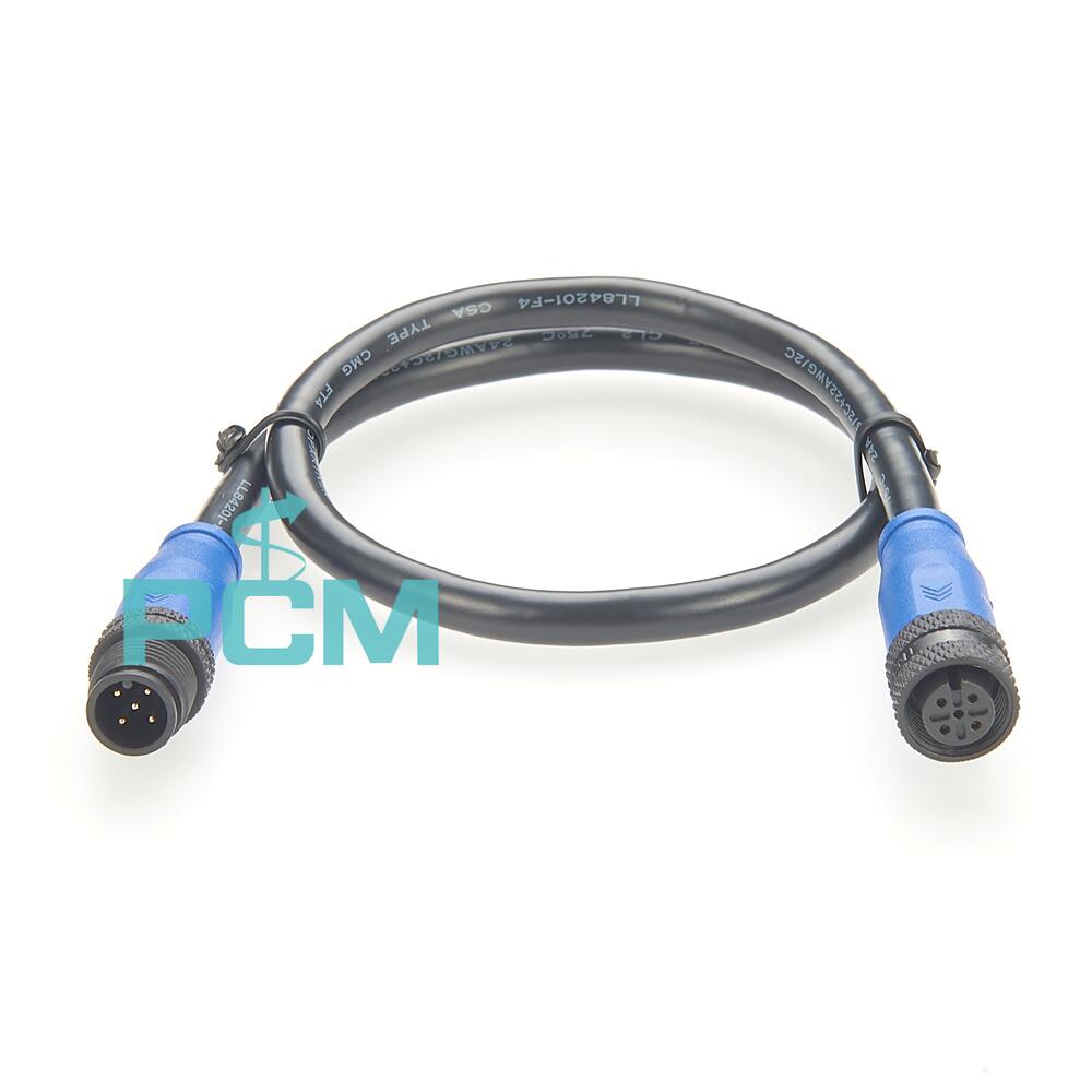 NMEA2000防水船用连接线5芯M12