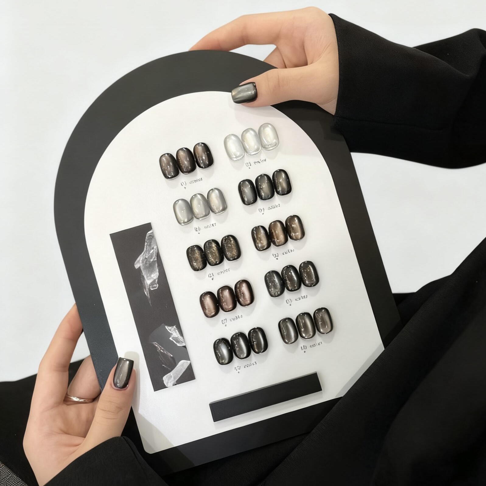 束色黑宝石秋冬新款10色猫眼胶玻璃珠黑珍珠小灯泡猫眼suuseegel