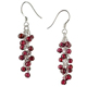 精美百搭女款 天然石榴石葡萄型耳坠 石榴石耳环 天然水晶耳坠