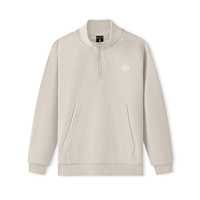 斯凯奇新款女士立领字母卫衣