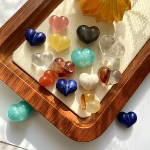 天然青金石南红猛犸蜜蜡女皇贝胶花白水晶沉香天河石屁桃爱心隔珠