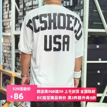 DCSHOECOUSA男女DC前后印花字母大LOGO休闲圆领短袖T恤5226J924