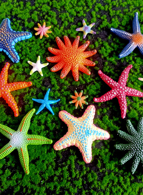 仿真软胶海洋动物五角海星模型鱼缸装饰摆件儿童认知教具玩具礼物