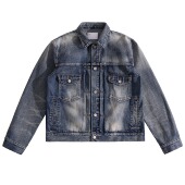 SELFNESS 15盎司水洗做旧牛仔夹克外套男 JACKET TYPE2 UTILITY