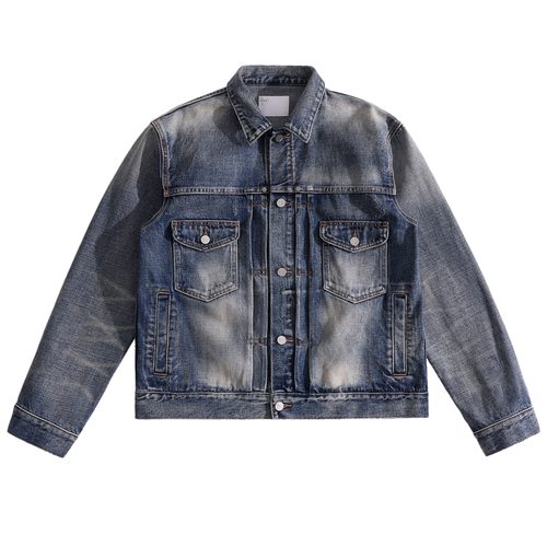 SELFNESS复古水洗做旧牛仔夹克