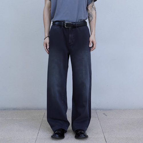 SELFNESS男士做旧布裤休闲裤长裤