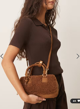 英国代购正品01.06 2026潮流导向 女包新款 毛绒手提包斜挎包