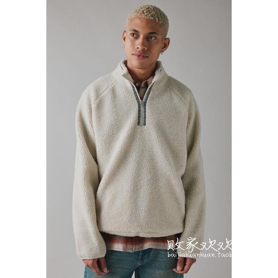 英国代购正品12.06 名品UO 男装新款 潮牌抓绒长袖舒适卫衣