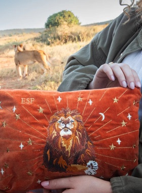 英国代购正品11.29 Mystical Lion Makeup Bag 刺绣狮子王 化妆包