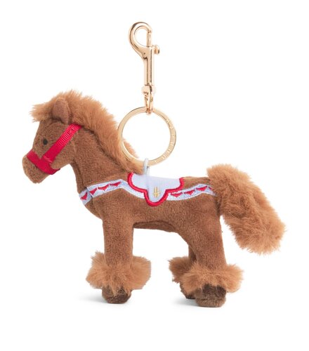 英国代购正品08.21 Harrods Horse Plush Keyring 德马毛绒钥匙扣