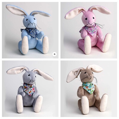 Arlo纯手工碎花围巾的兔子