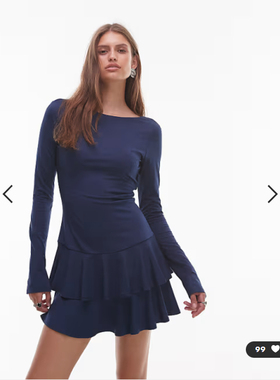 英国代购正品01.12 2026潮流导向 女装新款 设计露背迷人连衣裙