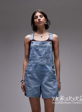 英国代购正品08.15 2025潮流导向 女装新款 背带牛仔短款连衣裤