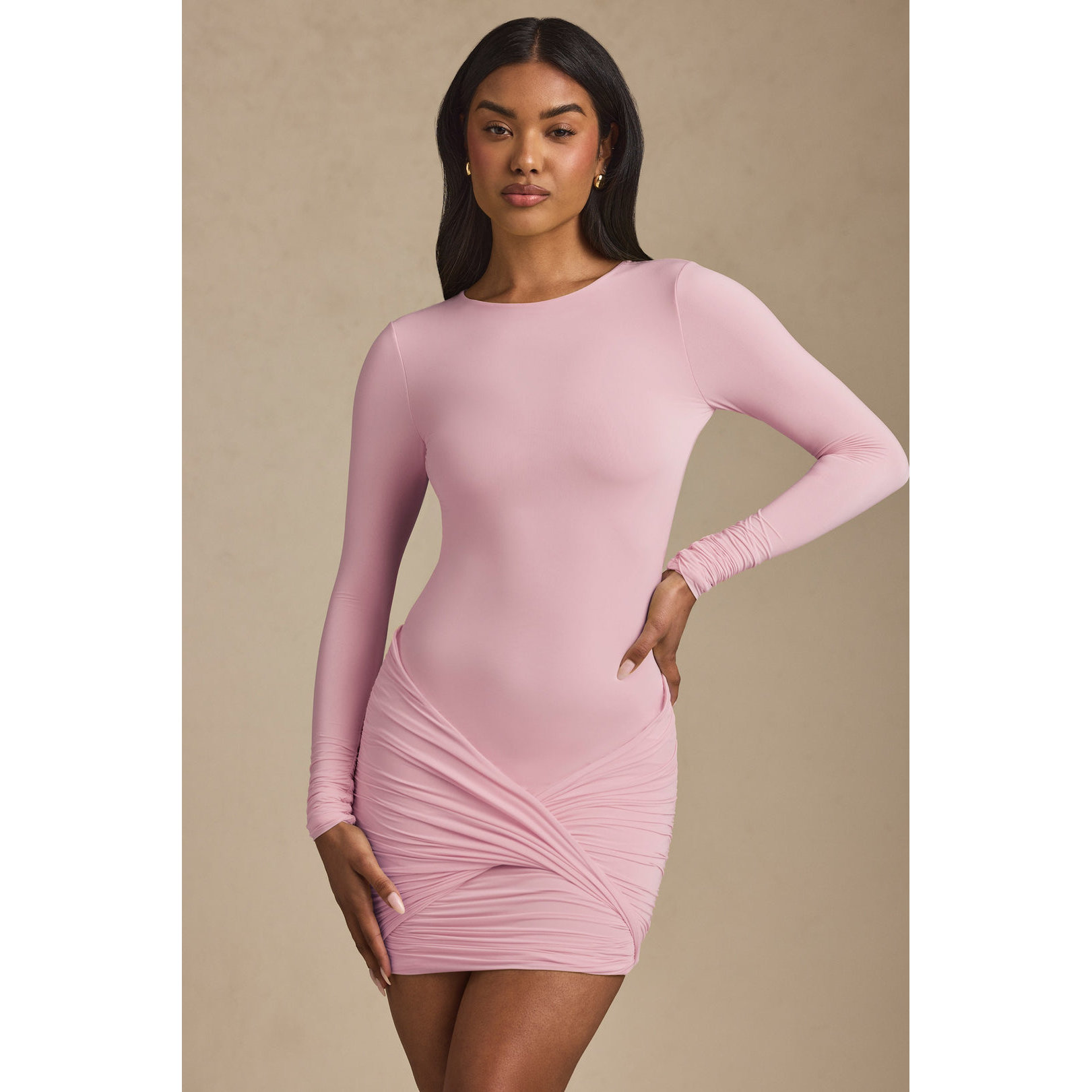 英国代购正品09.09 名品ohpolly 女装新款 长袖露背迷笛款连衣裙