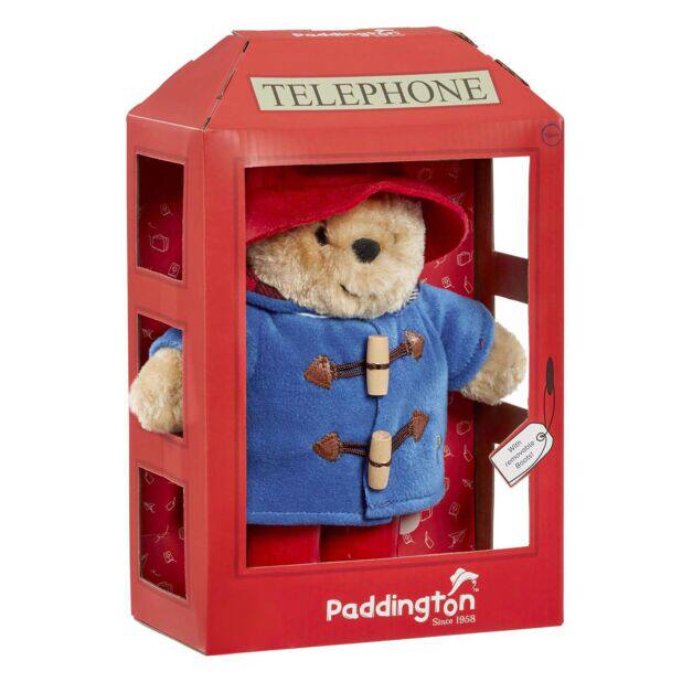 英国代购正品10.16 Paddington Bear 帕丁顿熊电话亭毛绒玩具