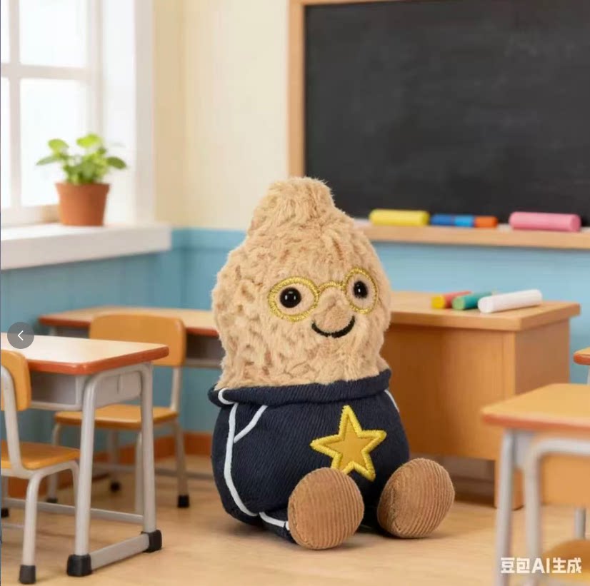 Jellycat趣味花生校园之星装