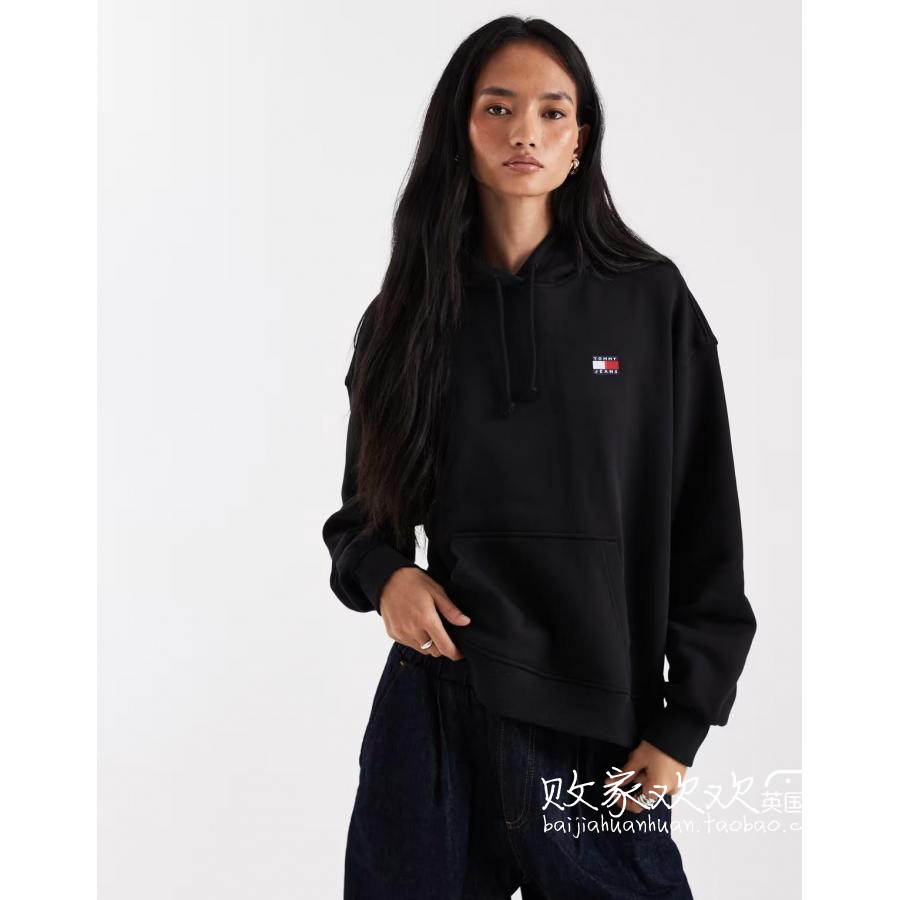 英国代购正品11.21 2025潮流导向 女装新款 标志连帽深色长袖卫衣