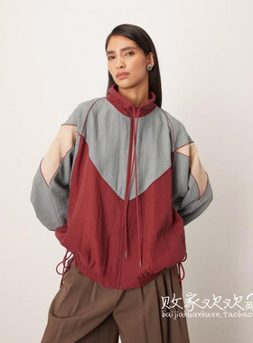 英国代购正品11.04 2025潮流导向 女装新款 潮牌拼接短款舒适夹克