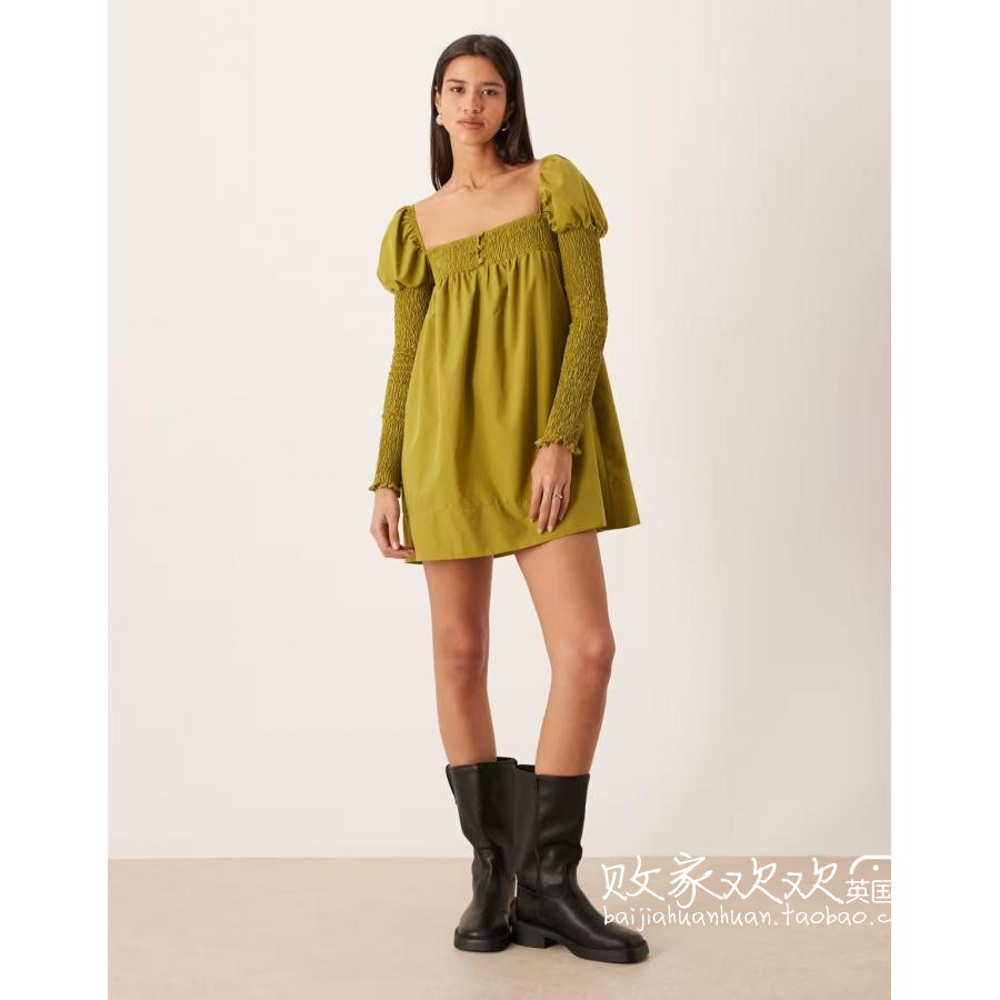 英国代购正品10.08 2025潮流导向 女装新款 时尚长袖迷人连衣裙