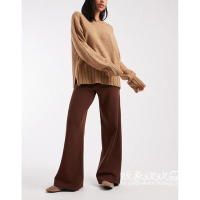 英国代购正品12.08 2025潮流导向 女装新款 休闲深色长款舒适裤子