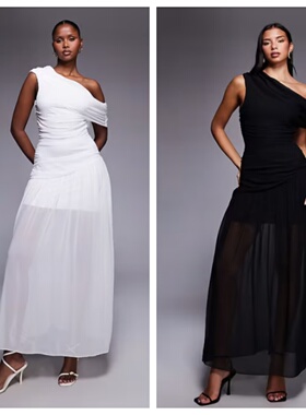 英国代购正品01.12 2026潮流导向 女装新款 设计镂空长款连衣裙