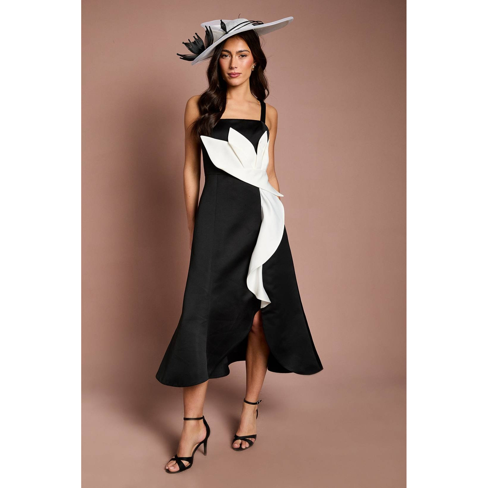 英国代购正品05.08 名品PL 女装新款 时尚设计花中长款礼服连衣裙